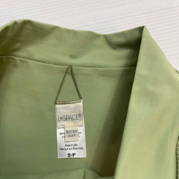 NWOT L*SPACE Bitsy Cut Green Bikini Bottoms Size Small New - Picture 2 of 6